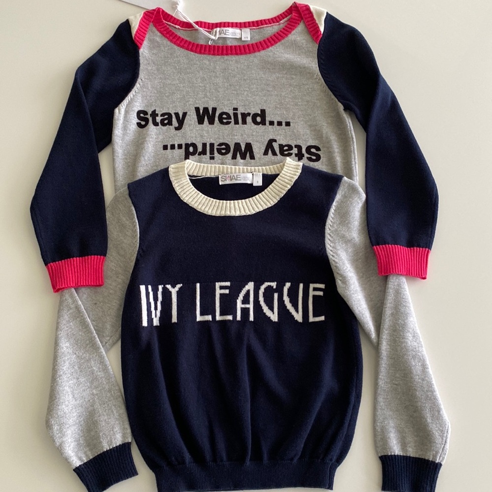 SHAE Kids Girls Cute Unique Sweaters Set Lot of 2 New